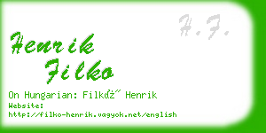 henrik filko business card